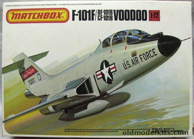 Matchbox 1/72 TWO McDonnell F-101F / RF-101B / CF-101B Voodoo - USAF (2) and RCAF, PK-411 plastic model kit